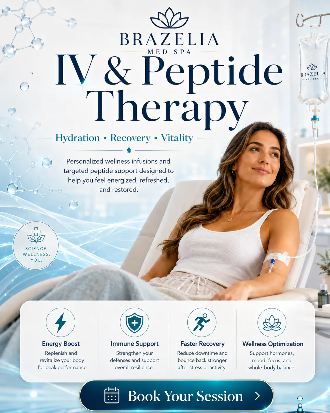 Wellness programs Boca Raton: IV and peptide protocols at Brazelia MedSpa